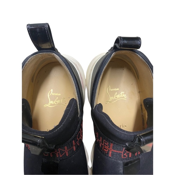 Christian Louboutin black slip on sneaker size 38 - Picture 10 of 11